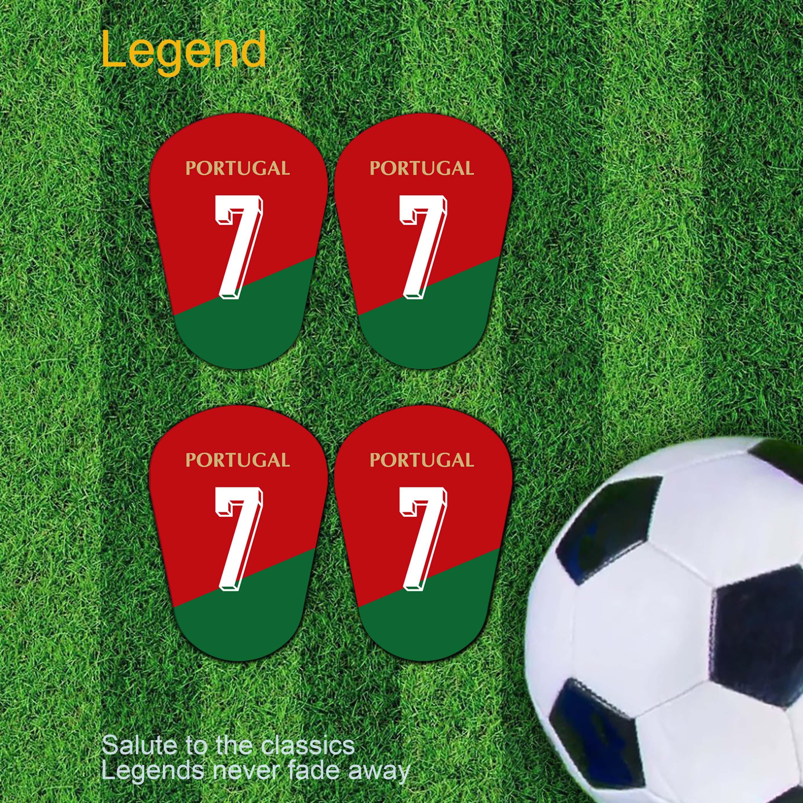 Mini football shin guards, high-quality PBT+EVA material