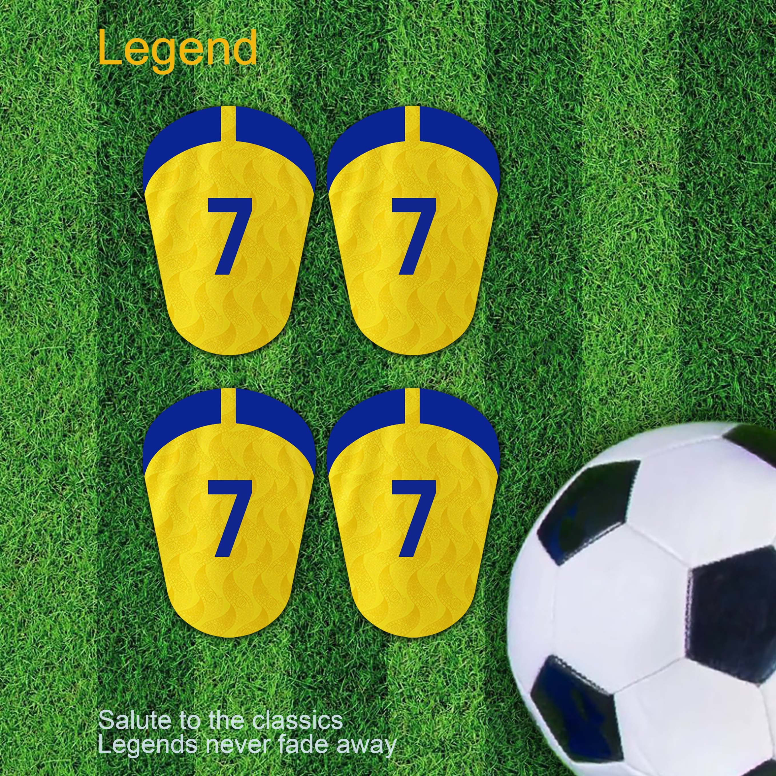 Mini football shin guards, high-quality PBT+EVA material