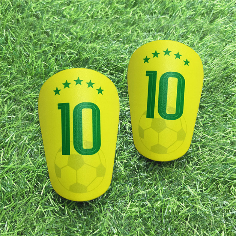 Football sports accessories yellow shin guards