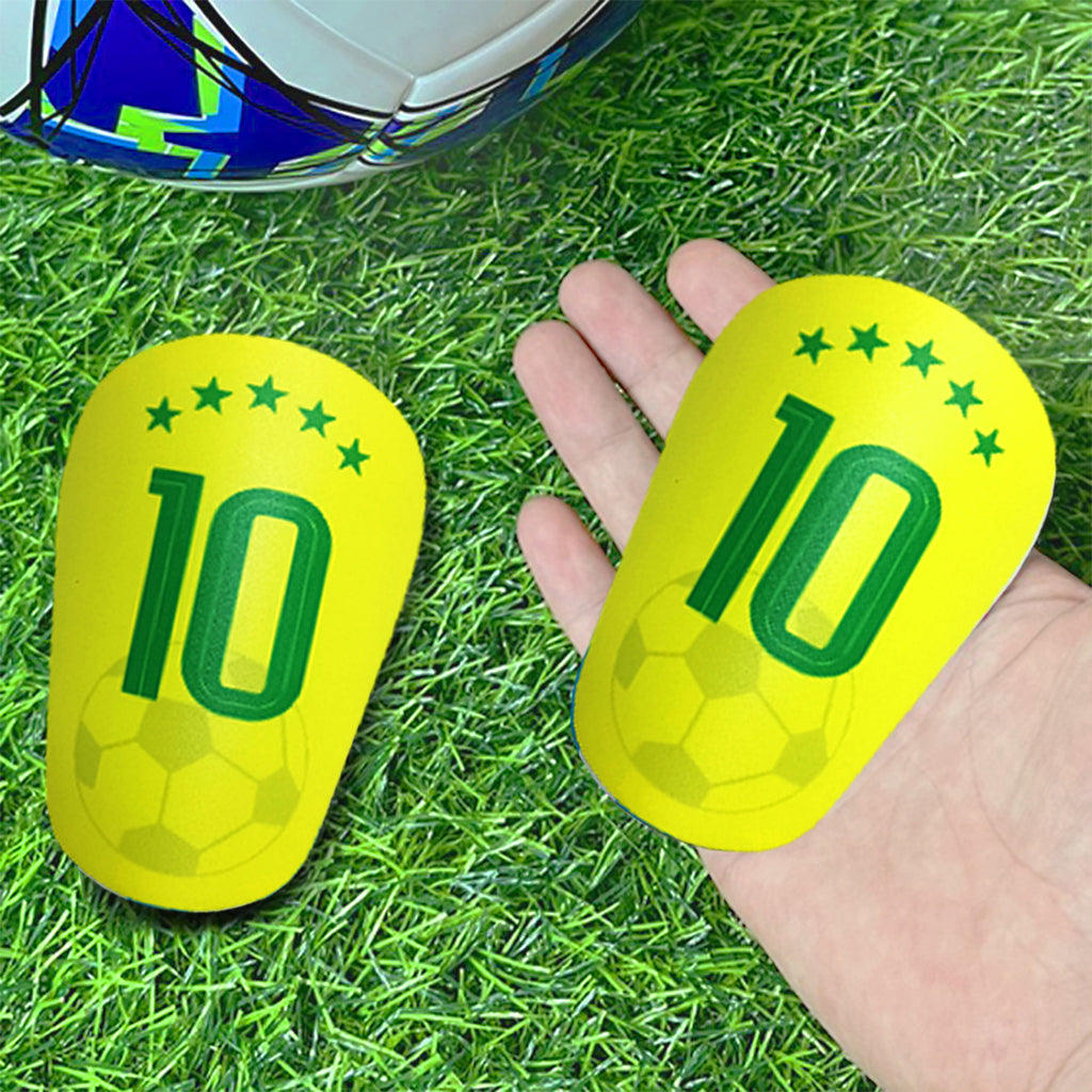 Football sports accessories yellow shin guards