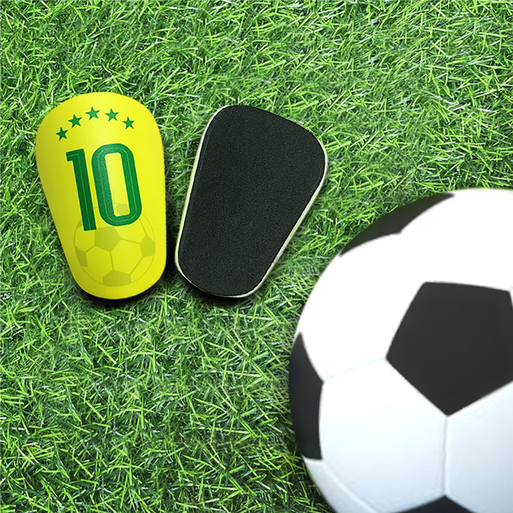 Football sports accessories yellow shin guards