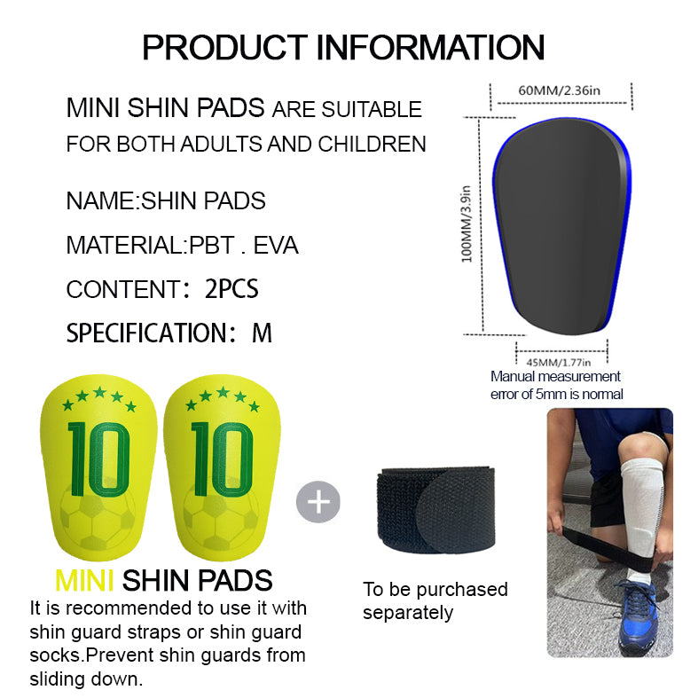 Football sports accessories yellow shin guards