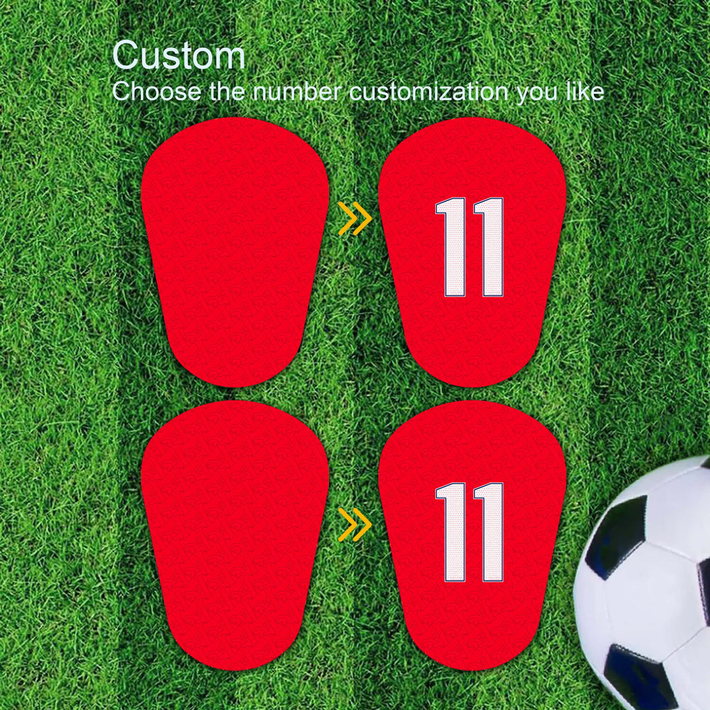 Customized team badges with personalized numbers and signatures