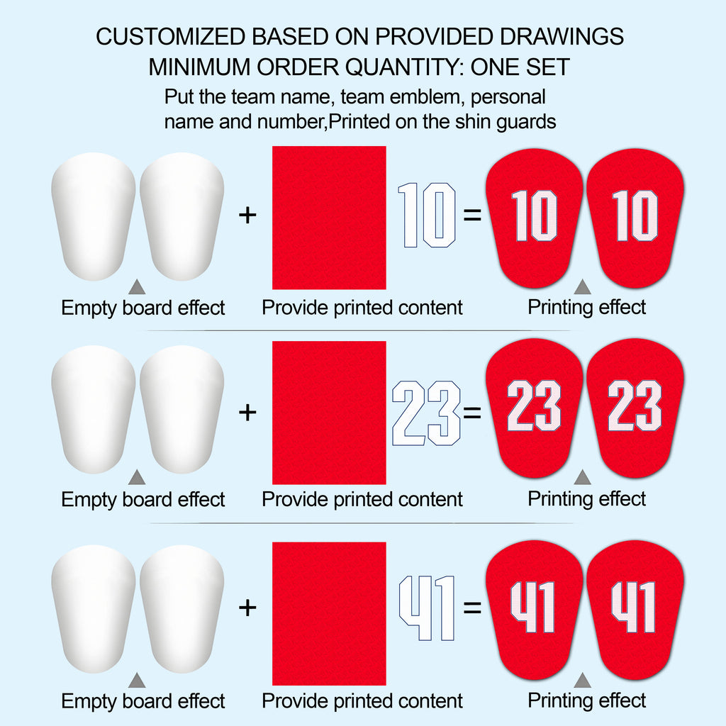 Customized team badges with personalized numbers and signatures