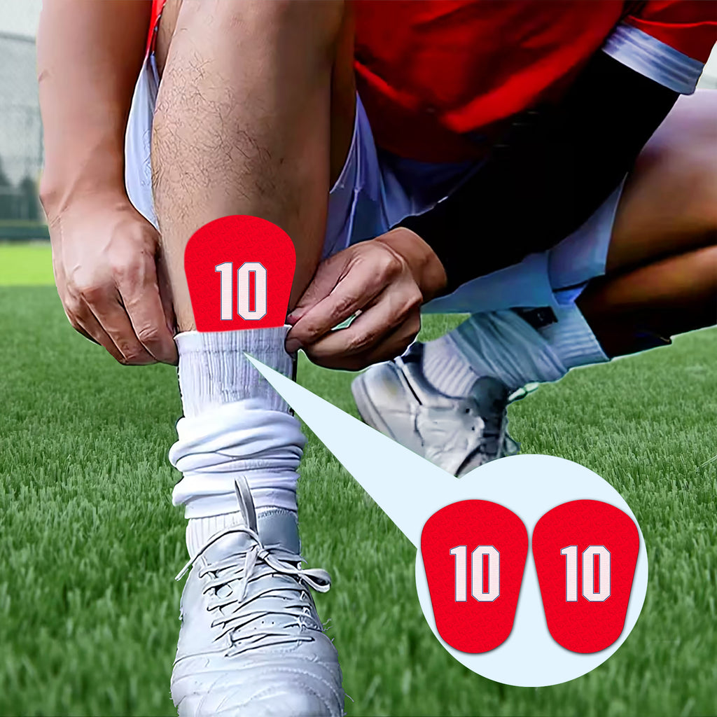 Customized team badges with personalized numbers and signatures